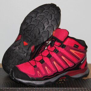 Salomon X-Ultra Mid GTX J Gore-Tex Waterproof Hiking Boots Girls 4 5 Pink